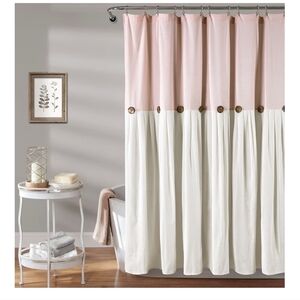Lush Decor Shower Curtain 72" By 72" Blush White